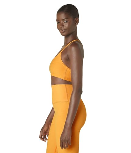 Image of Beyond Yoga Women's Spacedye Slim Racerback Medium Support Bra Mango Pop Heather XXS