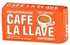 La Llave Cafe Decafeinated Espresso / Cuban Coffee 8.8oz 3 Pack