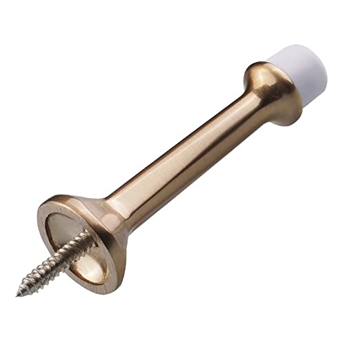 Triumph Hardware 3'' Inch Heavy Duty Solid Rigid Door Stop With Soft Rubber Tip, Zinc Alloy Metal Solid Door Stopper Protect Wall & Door, (Champagne Bronze), (Z81505) #TOP1