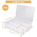 MUXHEL 1 Pcs 46 Grids Toy Car Storage Case, Double-Sided Toy Storage Container, Clear Plastic Storage Case for Small Dolls, Tiny Toys, Small Crafts