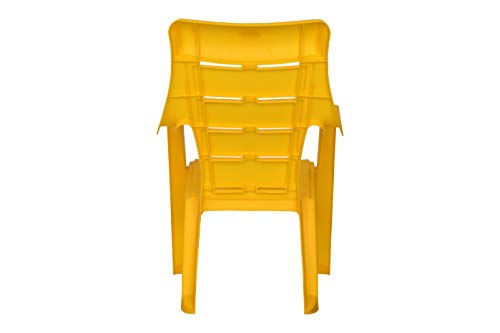 Image of Prima Baby Plastic Chair 125 Modern and Comfortable with Backrest for Study | Play | Desk | Kids with Arms for Home /School /Dining for 2 to 6 Years Age,Yellow