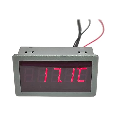 HOMREE DC 12V 0.56" F/C LED Digital Car Meter Thermometer with DS18B20 Digital Thermal Probe/Sensor (Red with 2M Cable) Cover