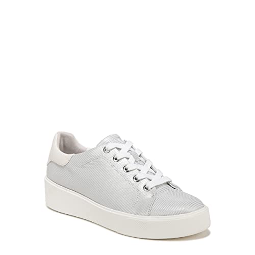 Naturalizer Womens Morrison2.0 Lace Up Fashion Casual Sneaker Silver Leather 9 M