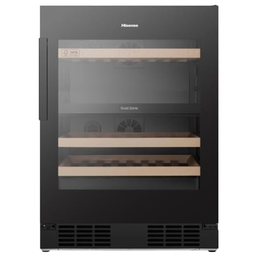 Hisense 46 Bottle Capacity Dual Zone Freestanding Wine Cooler - Black