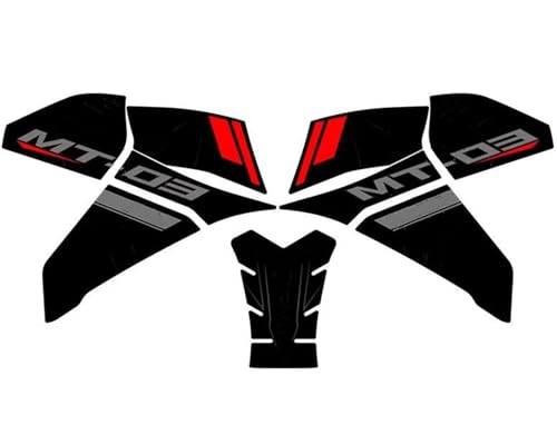 に適合するヤマハ MT03 MT-03 MT 03 用 バイクサイド燃料タンクステッカー タンクパッド タンクプロテクターステッカー 装飾 オートバイ用デカールパッ(セット2)
