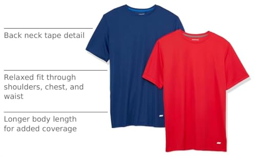 Image of Amazon Essentials Men's Moisture Wicking Breathable Active Performance Tech Gym T-Shirts, Pack of 2