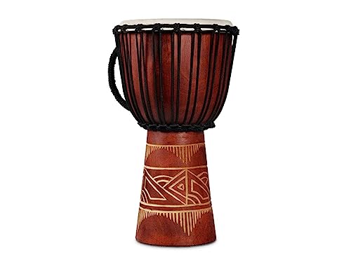ジャンベ　約49cm B Amazon | LP LP713MR WORLD BEAT WOOD ART MEDIUM DJEMBE RED