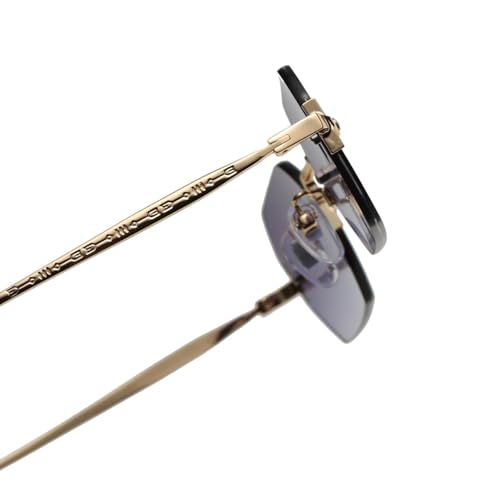 Sunglasses Uv400 Protection | Small Rimless Grey Gradient | Women Men for Outdoor Sports & Driving4