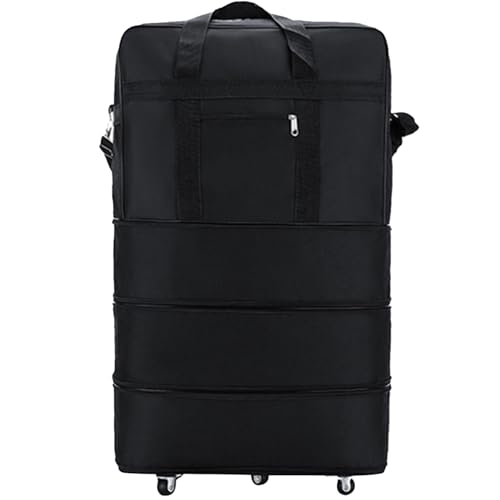 Wheeled Duffle Bag Large Capacity Expandable Foldable Suitcase with 360 ° Roating Wheels Waterproof Oxford Wheeled Holdall Multifunction Travel Bag for Men Women Travel Business Trip