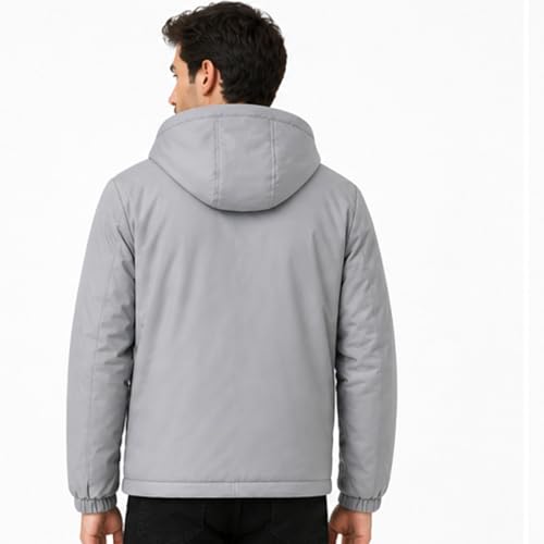 Image of Rain Jacket for Men Waterproof for Bike Riders with Adjustable Hood Along with Inner Pockets,Waterproof Raincoat with Polyester Jacket, Zipper Pockets & Elastic Cuffs For Bike, Travel & Daily Wear