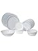 Corelle 20 Piece Livingware Dinnerware Set with Storage,Country Cottage, Service for 4