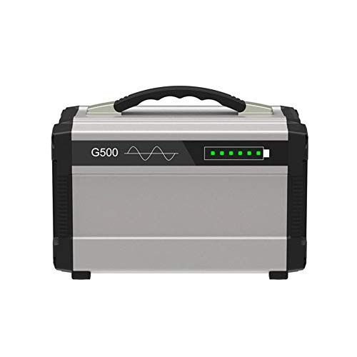 BALALA BIAN Generator Accessories 500W 220V 120000mAh 12V Portable Solar Powered System Generator Pure Sine Wave Emergency Backup Home Electrical Equipment (Color : Silver)