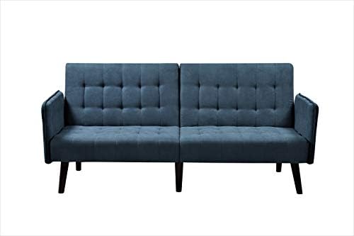 Sora 78 Modern Convertible Sofa Bed - Reclining 2-Seater to Full Sleeper w Linen Upholstery - Space Saving