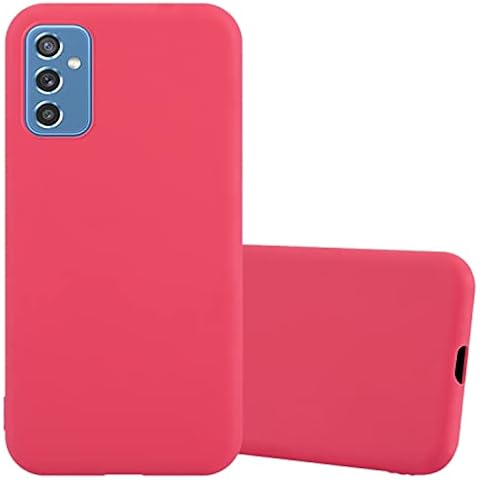Cadorabo Case Compatible with Samsung Galaxy M52 5G in Candy RED - Shockproof and Scratch Resistant TPU Silicone Cover - Ultra Slim Protective Gel Shell Bumper Back Skin Cover