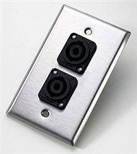 Neutrik 204L Wall Plate with Dual Female Speakon Connectors