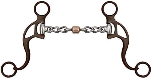 Showman Brown Steel Chain Mouth Bit w/Copper Roller