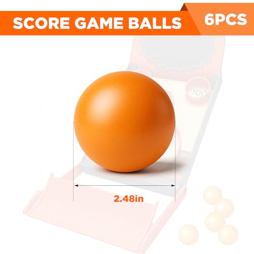Image of Jenaai 6 Pack Arcade Ball Roll and Score Replacement Balls 2.48 Inch for Family Recreation Rooms, Ladder Toss, Outdoor Yard Replacement Balls for Arcade Ball Toss, Home Recreation Game