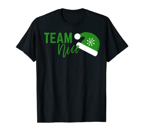 Camiseta de Navidad del equipo de Santa Niza Lista del Grupo "Team Nice" Camiseta