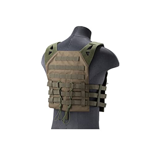 Lancer Tactical Airsoft Lightweight Molle Tactical Vest With Retention Cords (Color: Od Green) #TOP4