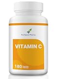 Vitamina C 1000mg | 180 comprimidos veganos |Suministro 6 meses |Sistema inmunológico |Fatiga y estrés