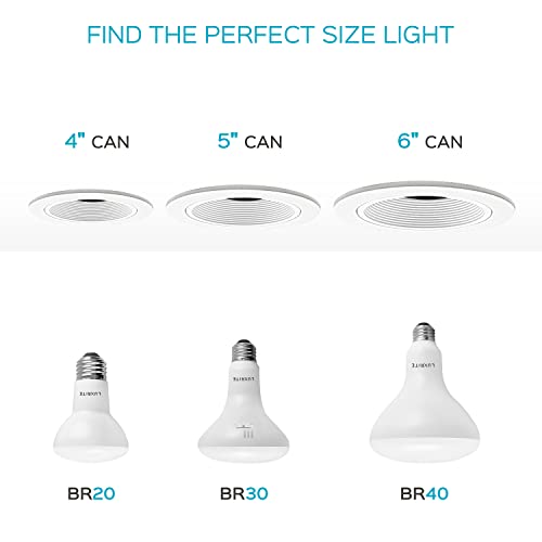 Luxrite 12-Pack Br30 Led Bulb, 65W Equivalent, 3 Colors 2700K | 3000K | 5000K, Dimmable, 850 Lumens, Led Flood Light Bulbs, 10W, Damp Rated, Indoor/Outdoor - Living Room, Kitchen, And Recessed #TOP6