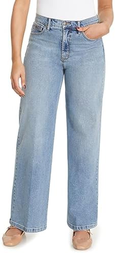 Nine West Wide Leg Pants Woman, High-Rise Stretchy Jeans for Wome...