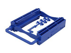 BYTECC Bracket-252B 2.5" Dual HDD/SSD Screwless Bracket for 3.5" Drive Bay - Blue
