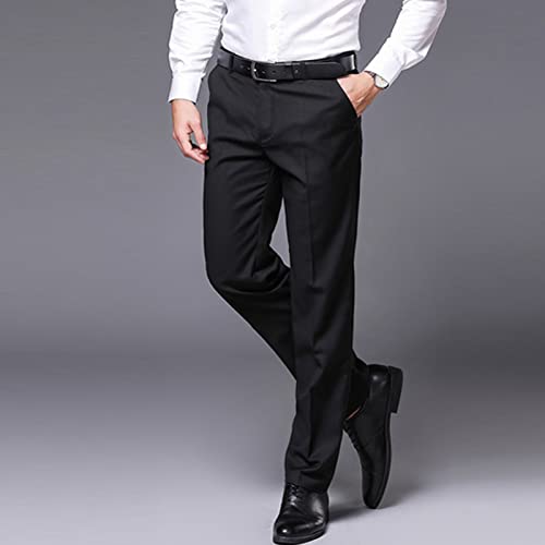 Men's Stretch Dress Pants Slim Fit Skinny Suit Pants Formal Trousers Flex Flat Front Straight Fit Pant4