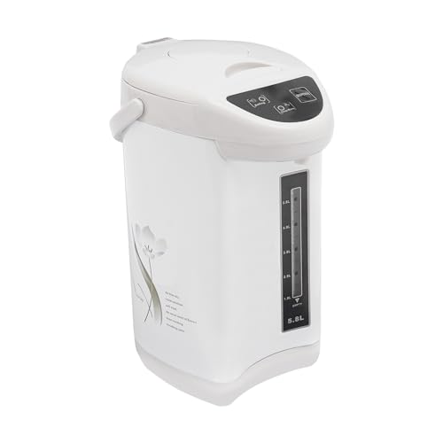 5.8L Electric Kettle,Water Boiler And Warmer,304 Stainless Steel Electric Tea Kettle Coffee Pot Removable Water Tank,3 Water Dispensing Modes Rotating Chassis,for Dining Room, Tea Room (White)