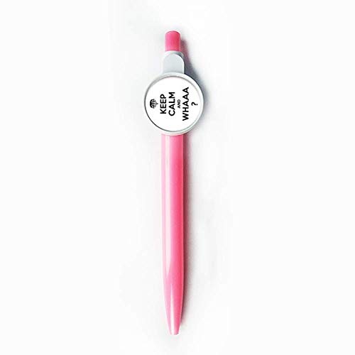 Stylo à bille rétractable noir avec motif citation humoristique imprimée