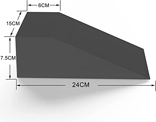 StrongTek Yoga Foam Wedge Blocks (Pair) Soft Wrist Wedge, Supportive Foot Exercise Accessories, Balance, Strength, Yoga Strap, Pilate, Fitness, Squat, Pushup, Plank, EVA Riser yoga block set (black) - Image 4