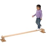 Constructive Playthings Two-Way Balance Beam for Children, Solid Hard Maple Beam, Ages 3 Years and Up, 6-Inch
