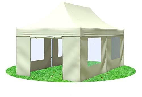 Preisvergleich Produktbild Stabilezelte Faltpavillon 3x6 Meter Professional mit Fensterseiten beige