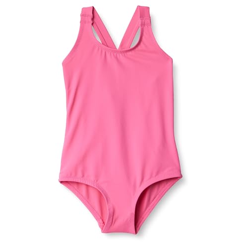 Image of Amazon Essentials Girls and Toddlers' Cross-Back One-Piece Swimsuit