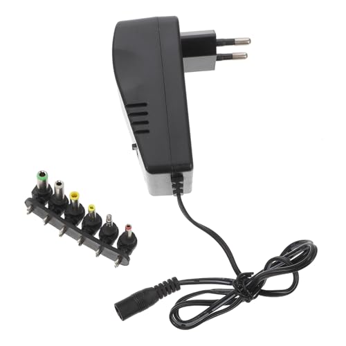 CHICAMPERA Adaptador de Corriente Ajustable 30W Cargador de Electrodomésticos Fuente de Alimentación 3v-12v Compatible Dispositivos Portátiles Protección contra Sobretensión Color Negro