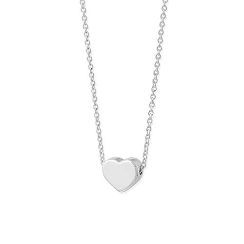 Boma Jewelry Sterling Silver Heart Necklace, 18 Inches