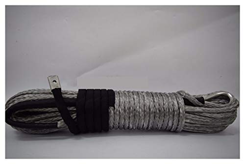 Cuerda de cabrestante sintética 5/16 cable de reemplazo gris de 100 pies para remolque carretera