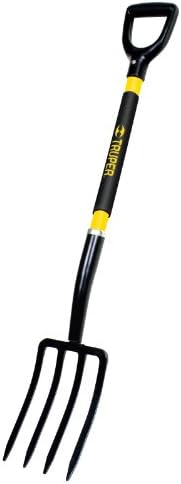 Truper 30299 Tru Pro Spading Fork, 4-Tine, Fiberglass D-Handle, 30-Inch