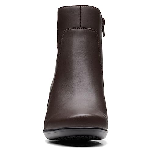 Clarks Clarks Women's Emily Holly Ankle Boot, Dark Brown Leather, 11 Medium US
