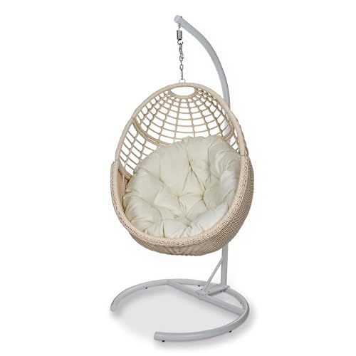 Erotr Korb Hängesessel mit Gestell: Wetterfestes Handgeflochtene...