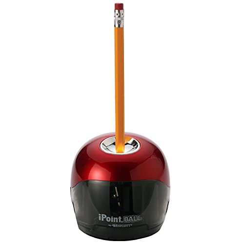 Westcott Ipoint Ball Battery Pencil Sharpener, Red/Black (15570) #TOP4