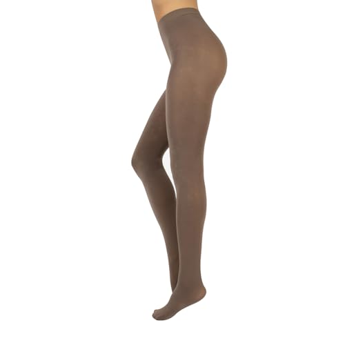 CALZITALY Warme Blickdichte Strumpfhosen aus Baumwolle, S/M, L/XL, XXL | 100 DEN | Made in Italy (L-XL, Beige)