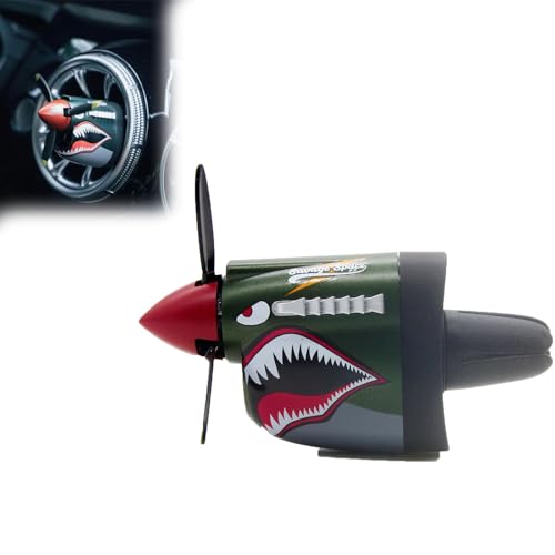 Image of P-40 Warhawk Car Air Freshener, P-40 Warhawk Creative Propeller Car Decor, Vent Clip,Car Accessories for Men, With Spinning Propeller (One size, Shar)
