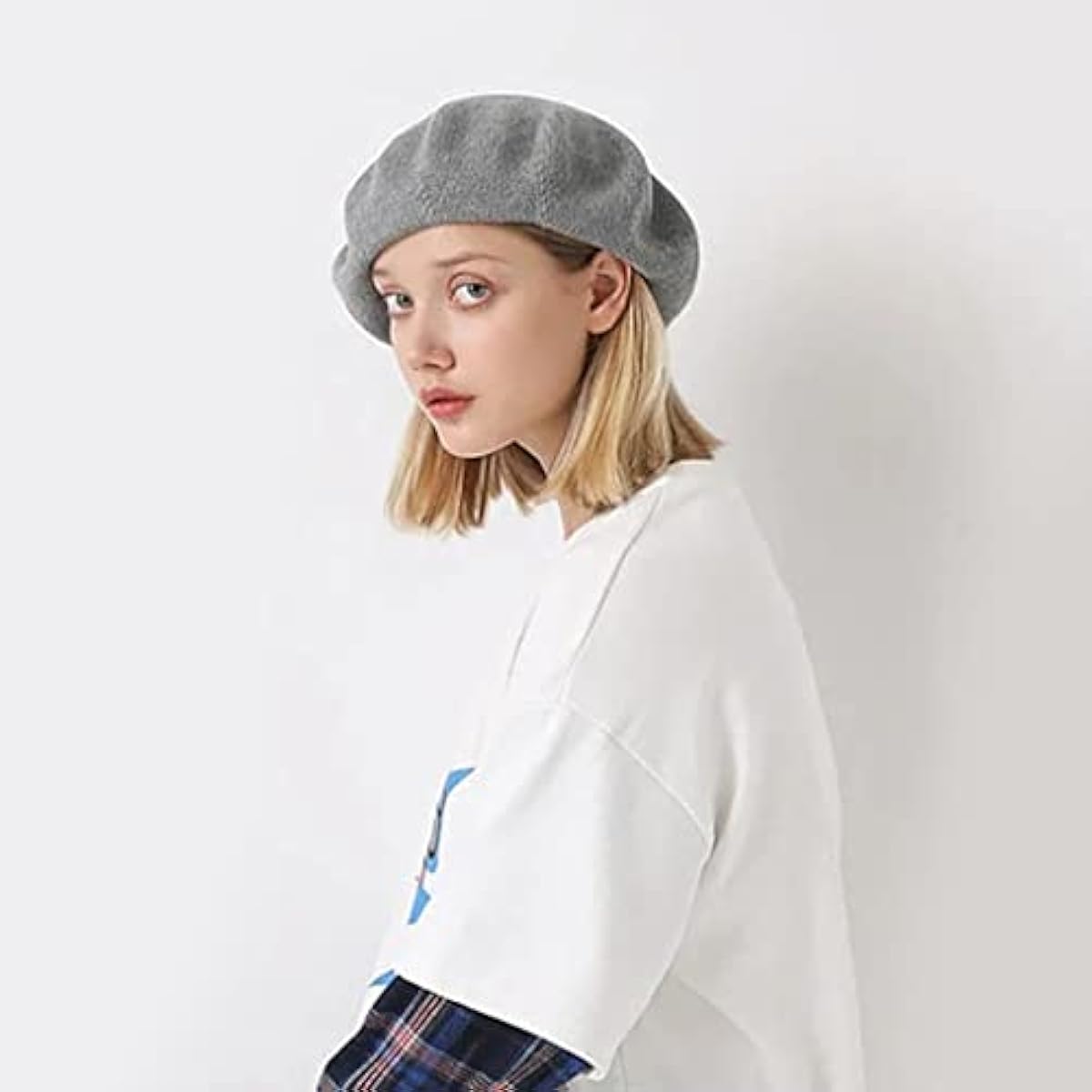 総合通販 Jjzxd 女性ニットベレー帽クールな女の子エレガントなアーティストベレー帽の帽子の柔らかい柔軟な固体暖かいビンテージ帽子キャップ Color B Size Medium 即納対応 Littleshopp Com