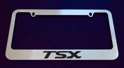 Personalized City Acura Tsx Chrome License Plate Frame (Metal)