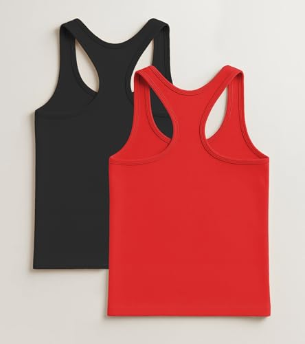 Image of Kurve Premium Girls Seamless Supersoft Wide Strap Comfortable Racerback Tank (Made with Love in The USA)