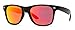 WearMe Pro Polarized Flat Mirrored Reflective Color Lens Large Horn Rimmed Style Sunglasses (Mirrored Red)