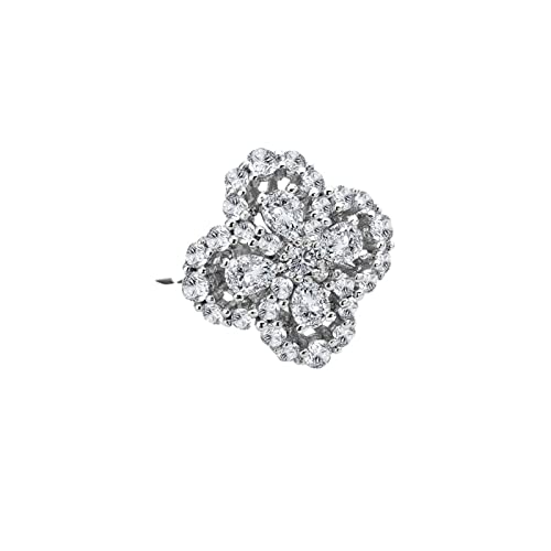 WANGWENMNG �l�t�̃N���[�o�[ 925 �V���o�[ �m�i�V�J�b�g �i�� �W���R�� ���� �����w�� ���� �M�t�g �����O �t�@�b�V���� �W���G���[ propuesta de anillos para Mujer, White Gold Plated