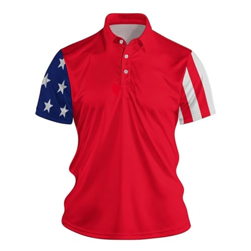Polos homme manches courtes t-shirt boutonné en coton slim fit