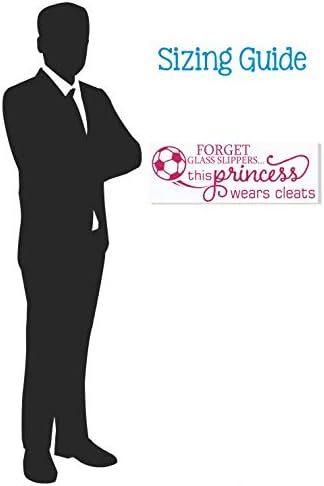 Miniatura 6 de Calcomanías de pared de fútbol para niñas, con texto en inglés "This Princess Wears Cleats" (23 x 8 pulgadas), color rosa intenso